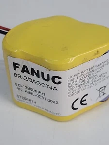 Fanuc BR-2/3AGCT4A 6V PLC Lithium Battery w/Plug Qty 1 NEW x2 - Picture 1 of 2