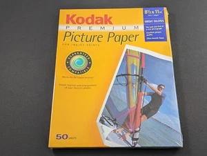 Kodak Premium papier atramentowy do zdjęć wysoki połysk 58 funtów. 8 1/2" X 11" 50 arkuszy - Zdjęcie 1 z 10