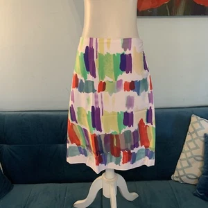 Worth Colorful Pencil Skirt Size 10 Cotton Blend - Picture 1 of 9