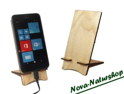 Holz - Handyhalter , Handyständer , Smartphonehalter , Smartphoneständer, Holz - Bild 1 von 4