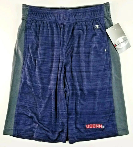 Champion NWT NCAA U Conn Boys 9" Inseam Navy Training Short w/Pockets M Cover
