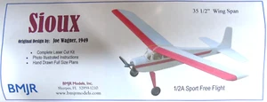 BMJR Sioux 1/2 Sport Free Flight Balsa Model Plane Kit (880mm Wingspan) - Picture 1 of 8