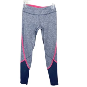 Ivivva Lululemon Girls Legging Sz 14 Black Full Length Ribbed Yoga Back Pocket - Picture 1 of 12