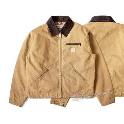 Красный торнадо винтажный Детройт куртка короткий свободного хлопка пальто прочный классический с подкладкой - Изображение 1 из 4