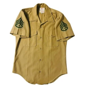 Vintage Creighton Made In USA U.S.M.C. Militär Kurzarm Hemd Größe M - Bild 1 von 9