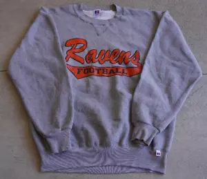 Felpa girocollo Russell Athletics "Ravens Football" vintage anni 90 - Foto 1 di 6