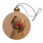 Soft Coated Wheaten Terrier Dog Flowers Wood Christmas Tree Holiday Ornament