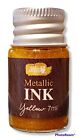 Yellow Metalic Calligraphy Ink 7 Ml Bottle ~ Feather Dip ~ Drawing 