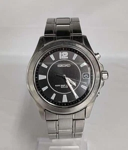 SEIKO solar Ignition 7B22-0AA0 Radio Wave Control Date Titanium Solar Mens Watch - Picture 1 of 4