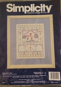 Nuovo Simplicity HOME SWEET HOME Kit punti croce contati #05541 coniglietti - Foto 1 di 4