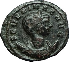 SEVERINA Aurelian wife 274AD Rome Authentic Ancient Roman Coin CONCORDIA i66227