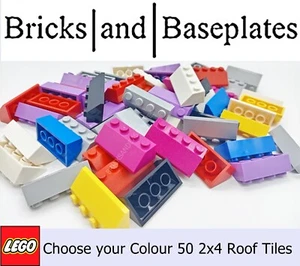 LEGO SLOPE ROOF TILES 2x4 - Part No 3037- Choose Your Colour - 50 Pieces - NEW - Picture 1 of 40