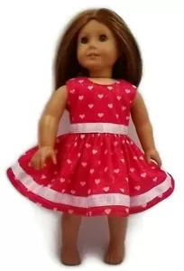 Sparkly Red Valentine Party Dress 18 inch Doll Clothes Fits American Girl dolls - Picture 1 of 6
