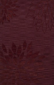 Red Transitional Leaves Petals Area Rug Floral DV17 - Picture 1 of 12
