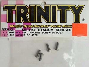Trinity M3 x 8mm Titanium Pan Head Machine Screws (4 pcs) 8003 - Picture 1 of 1