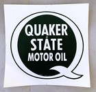 VINTAGE EXTRA LARGE QUAKER STATE MOTOR OIL DECAL STICKER 8" X 8 1/2" NOS