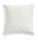 Lucky Brand Diamante Textured 18" X 18" Decorative Pillow White Cozy Soft