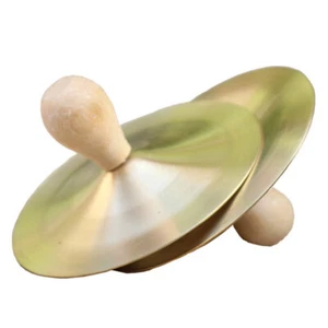 2PCS Hand Cymbals Copper Excellent Sound Quality Easy To Grip Early Educatio HR6 - Picture 1 of 12