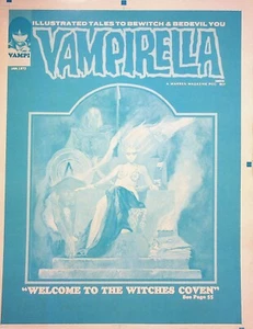 VAMPIRELLA #14 Warren Publishing Master Manuel Sanjulian cubierta prueba 1972 #WA - Imagen 1 de 2