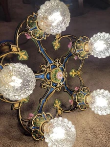 Vintage antique Art Deco chandelier 5 light 1920-30's- rewired - Picture 1 of 23