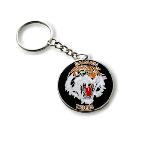 333339 BALMAIN WESTS TIGERS NRL METAL TEAM HERITAGE LOGO KEY RING KEYRING CHAIN - Picture 1 of 1