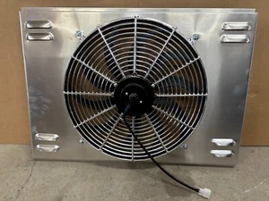 26" X 19" UNIVERSAL CROSS FLOW SHROUD AND A 16" CHROME FAN 3200 CFM - Picture 1 of 2