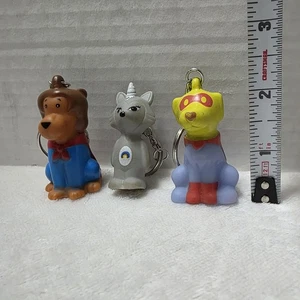 LOT OF 3 American Heart Association Crew Keychains 2 Dogs And A Unicorn Fox - Picture 1 of 3