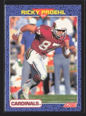 1991 Score #8 Ricky Proehl Young Superstars Phoenix Cardinals - Image 1 of 2