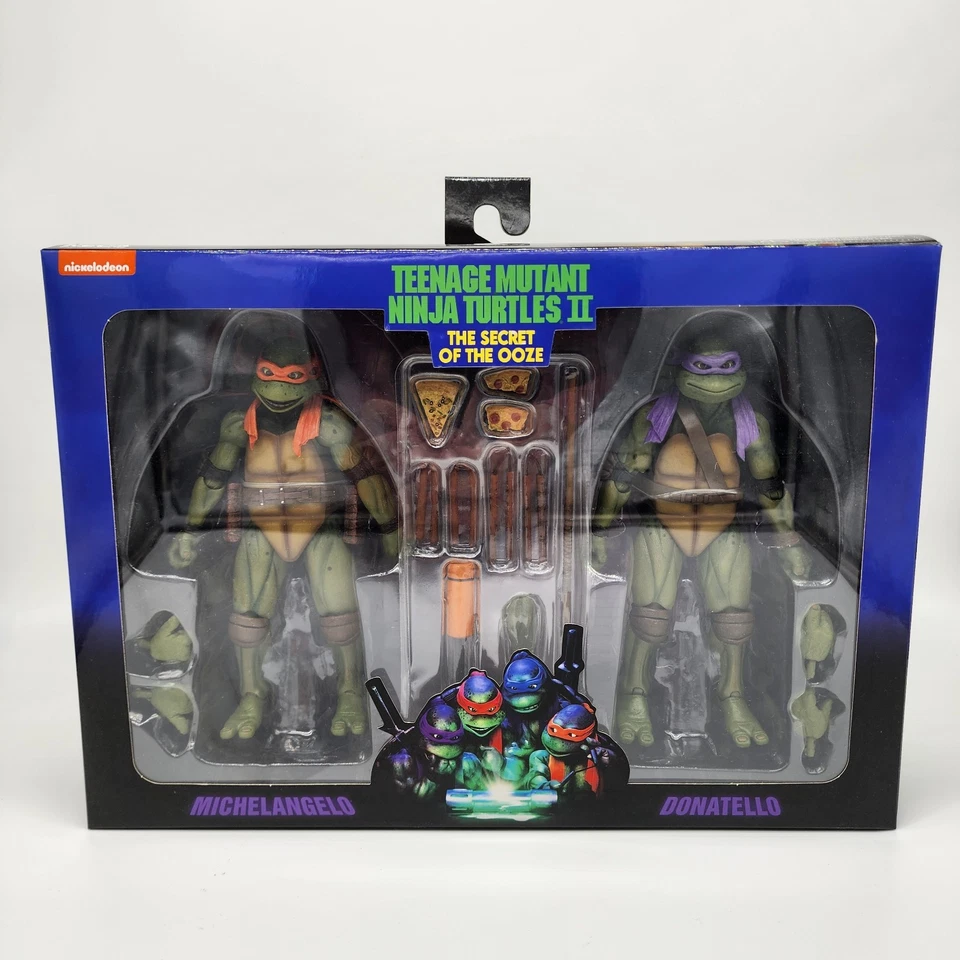 忍者神龟 2 Secret of the Ooze 7 英寸 Donatello 和 Michelangelo — 第 1/4 张图片