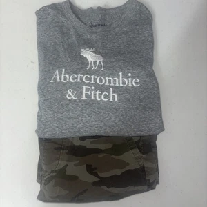 Abercrombie & Fitch Jungen 13/14 Langarm Oberteil Camouflage Shorts - Bild 1 von 7