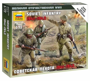 Kit de maquettes en plastique soldats d'infanterie soviétiques ZVEZDA 1:72 WWII - Photo 1/5