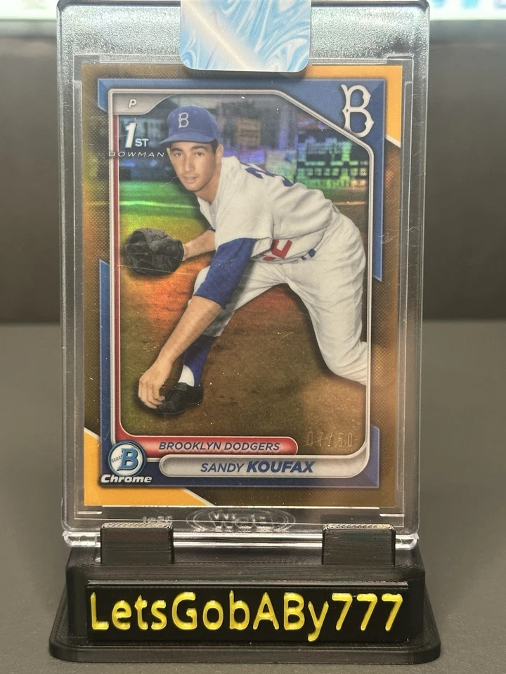 Retrofractor 2024 Topps 1st Bowman cromo Sandy Koufax #BCP-254 07/50 Foto 1 de 2