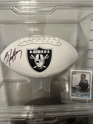 Tarjeta de novato firmada por Bo Jackson AUTO Oakland Raiders Logo fútbol americano BAS + 1988 Foto 1 de 4