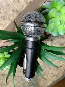 Weihnachtsschmuck Glitzer Mikrofon mundgeblasenes Glas 5" lang U16 - Bild 1 von 4