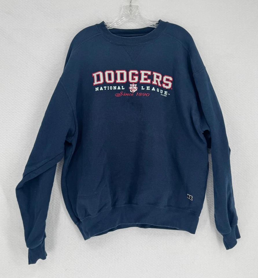 Sudadera deportiva vintage LA Dodgers Russell para hombre azul marino talla XL Foto 1 de 4