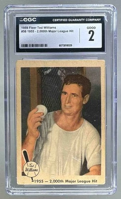 8029 Ted Williams 1959 Fleer #56 CGC 2 - Image 1 of 2