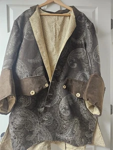Brown XXL Pirate Captain Coat Renaissance Festival Jacket Handmade USA - Picture 1 of 7