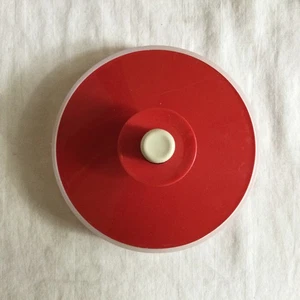Tupperware Ersatzdeckel rot #875-17 kleiner Krug 4 1/2" weiß Druckknopf - Bild 1 von 2