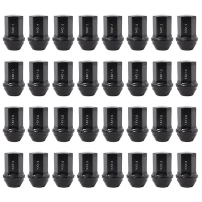 32x Black For Dodge Ram2500 Ram3500 Factory Lug Nuts M14x1.5 Fit Stock Wheels - Изображение 1 из 4