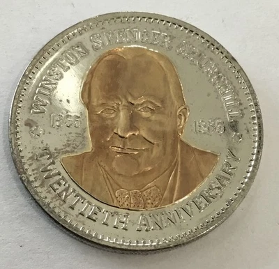 Medalla moneda Winston Churchill sangre sudor trabajo y lágrimas Foto 1 de 2