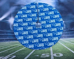 Hecho a mano Mini 19" Árbol de Navidad Falda NFL Fútbol Detroit Lions Rayas - Imagen 1 de 10