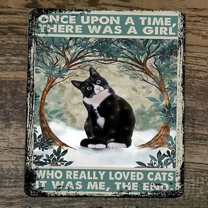 Mouse Pad Once Upon a Time There was a Girl who Really Loved Black & White Cats - Picture 1 of 1
