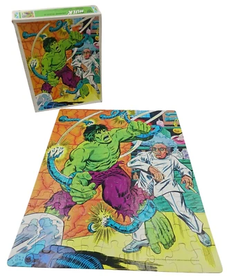Whitman The Incredible Hulk Puzzle 100 Pieces 14 in x 18 in Complete 1983 VTG - Image 1 of 4