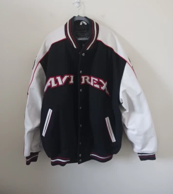 Vintage Avirex Usa 1975 Mens Varsity Wool Leather Jacket 3X American Authentic - Image 1 of 4