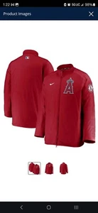 Los Angeles Angels Nike Authentic Collection Dugout Full-Zip Jacket-Red - Picture 1 of 15