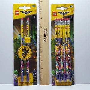 LEGO ® 51971 51939 The Batman Movie Total of 8 Wooden Pencils & One Topper Brick - Picture 1 of 7