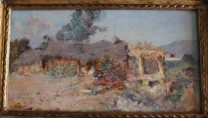 Orientalisme NOIRE Maxime (1861-1927) - Paysage d'Algérie - Huile/toile 32X58 - Imagen 1 de 6