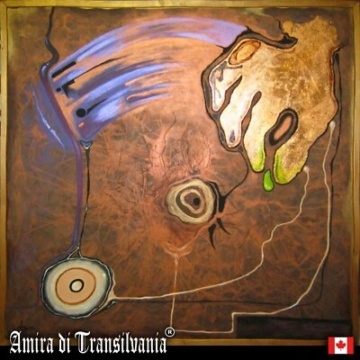 arte abstracto original pintura contemporánea oro minimalismo expresionismo moderno Foto 1 de 4