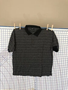 Vintage Burt Pulitzer Shirt Mens L Black White Geometric Collectors Edition - Picture 1 of 5