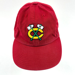 Chicago Blackhawks baseball Red cap hat Fitted SZ LG Ice Hockey 47Twins